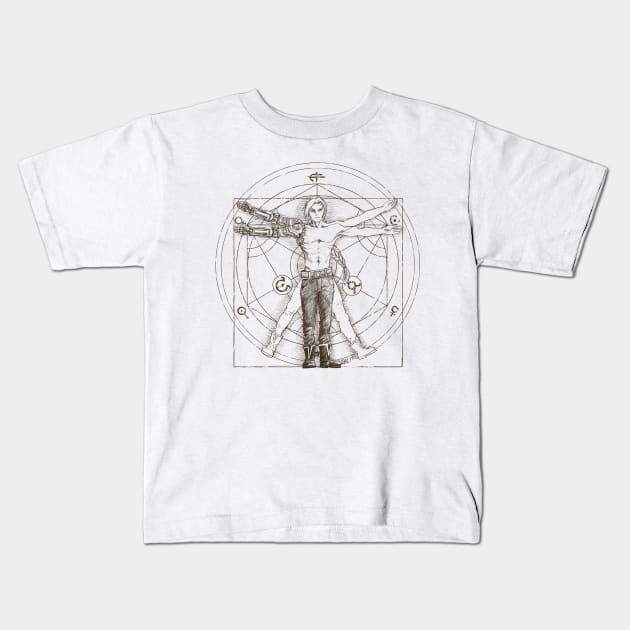 Vitruvian Alchemist Kids T-Shirt by PopShirts